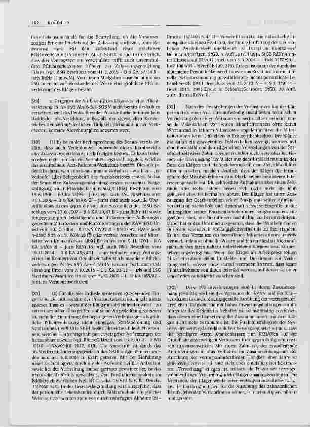 Vorschauseite 5: Vertrags(zahn)ärztliche Versorgung Zulassungsentziehung wegen Verfehlung außerhalb des Kernbereichs der vertrags(zahn)ärztlichen Tätigkeit