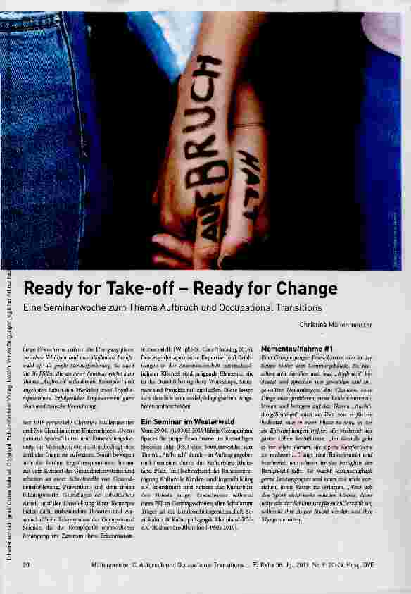 Vorschauseite 1: Ready for Take-off - Ready for Change
