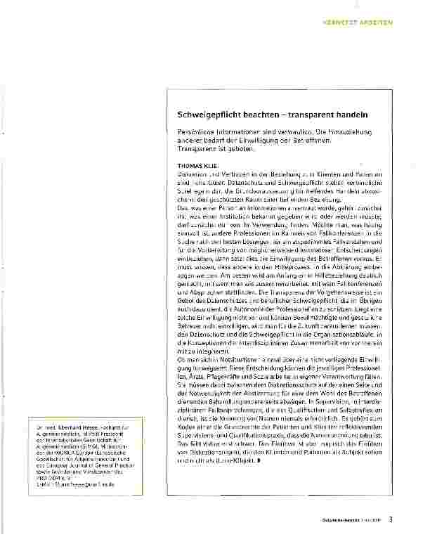 Vorschauseite 3: Hausarzt und Früherkennung der Alzheimer-Demenz