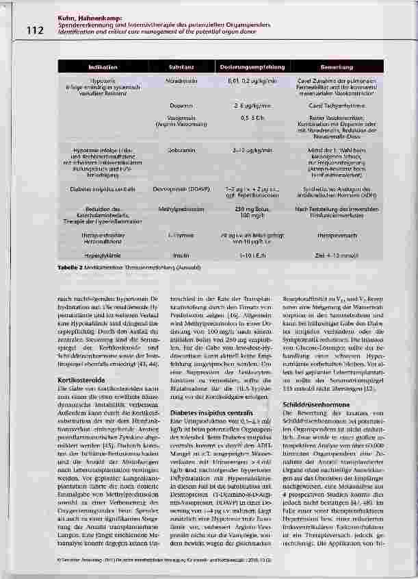 Vorschauseite 5: Spendererkennung und Intensivtherapie des potenziellen Organspenders