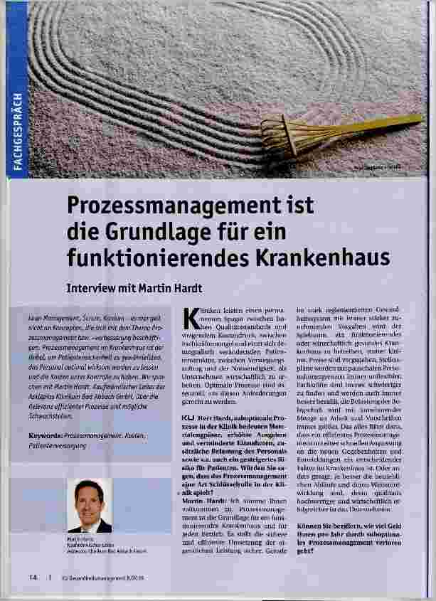 Vorschauseite 1: Prozessmanagement ist die Grundlage für ein funktionierendes Krankenhaus