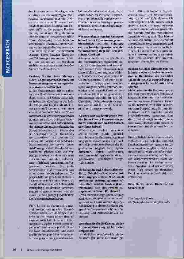 Vorschauseite 3: Prozessmanagement ist die Grundlage für ein funktionierendes Krankenhaus