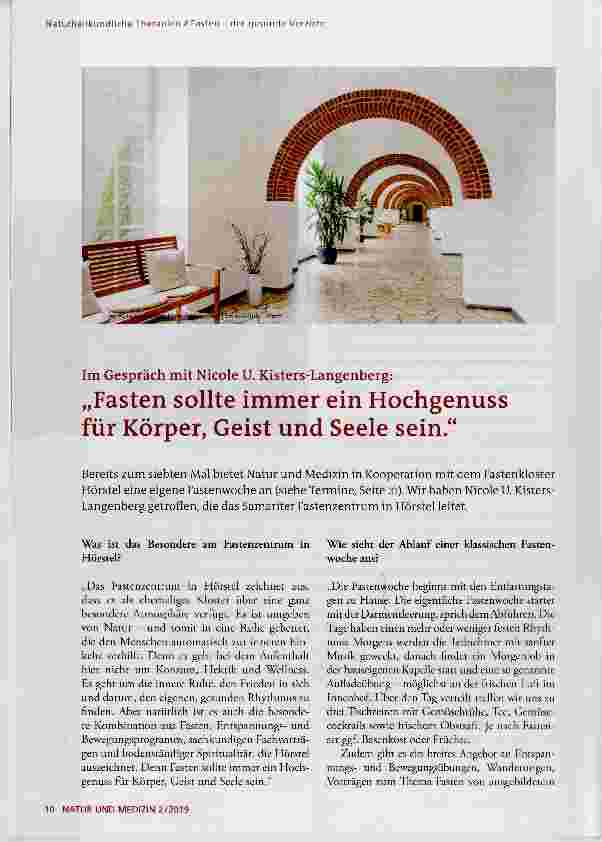 Vorschauseite 1: „Fasten sollte immer ein Hochgenuss für Körper, Geist und Seele sein.“