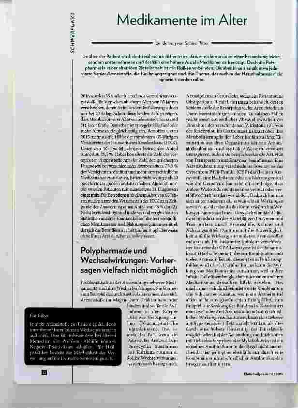 Vorschauseite 1: Medikamente im Alter