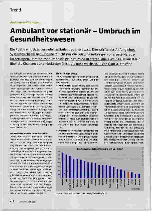 Vorschauseite 1: Ambulant vor stationär - Umbruch im Gesundheitswesen