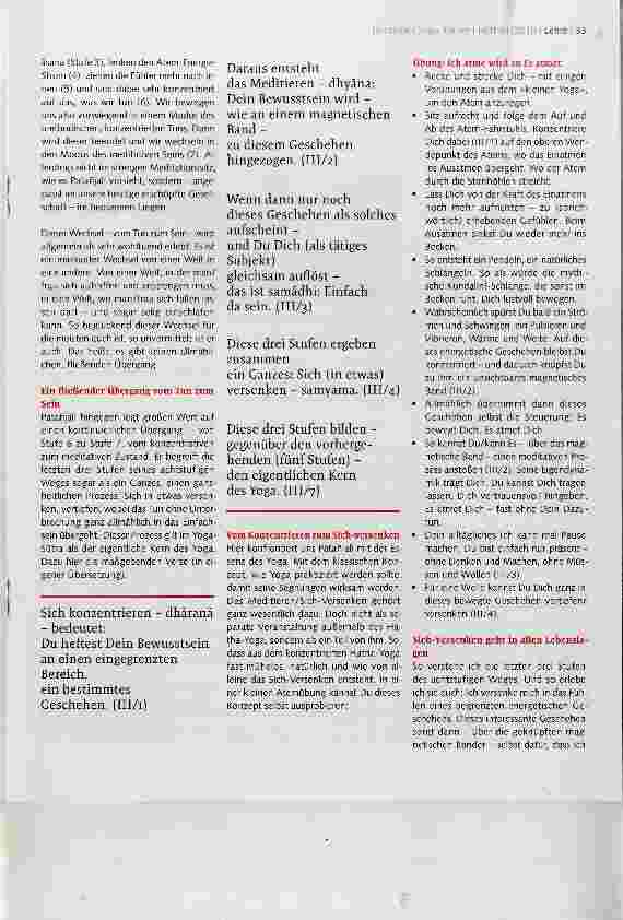 Vorschauseite 2: ZWISCHEN YOGA-WELT UND ALLTAGSWELT TEIL XI Unser innerer Magnet