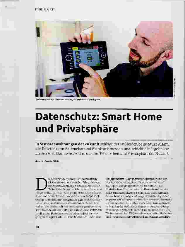 Vorschauseite 1: Datenschutz: Smart Home und Privatsphäre
