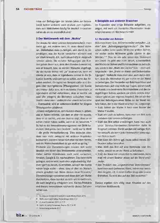 Vorschauseite 3: Innovationscheck für Bibliotheken Der Versuch eines alternativen Ansatzes