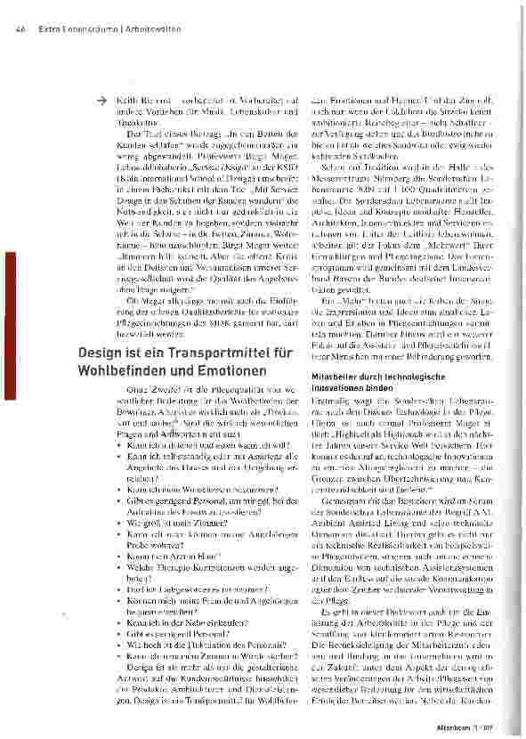 Vorschauseite 3: Universal design schafft mehr als KundennäheIn den Betten der Kunden schlafen