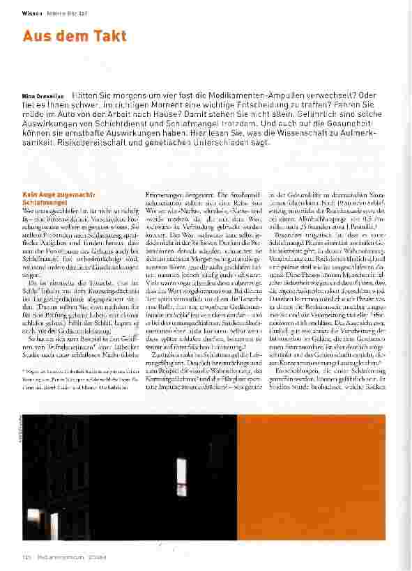 Vorschauseite 1: Aus dem Takt