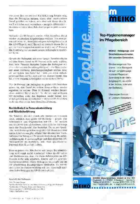 Vorschauseite 6: OP-Barometer belegt große Unzufriedenheit der OP-Pflegenden