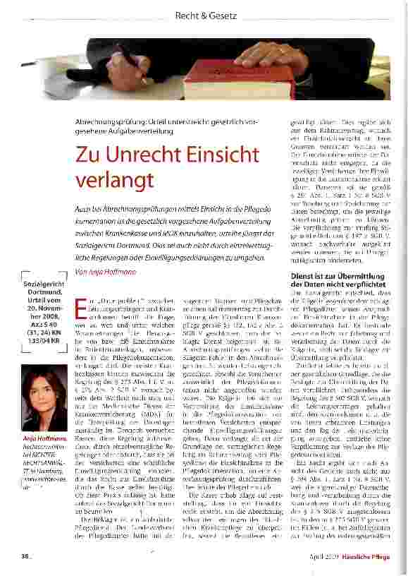 Vorschauseite 1: Zu Unrecht Einsicht verlangt