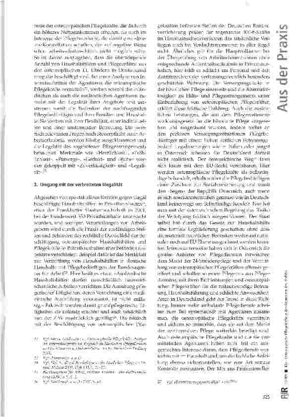 Vorschauseite 4: Osteuropäische Pflegekräfte in den Grauzonen des Rechts?