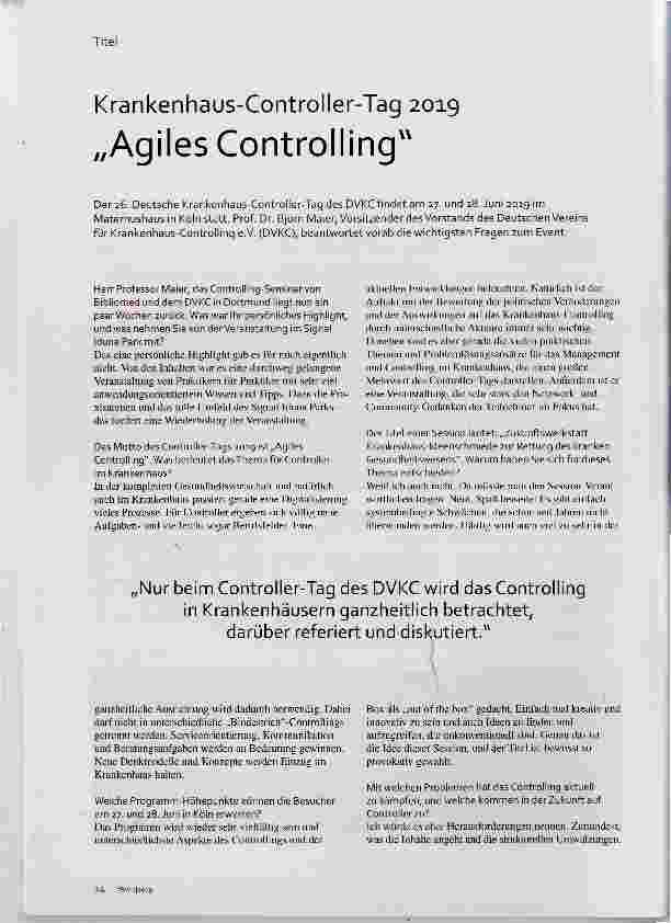 Vorschauseite 1: Agiles Controlling