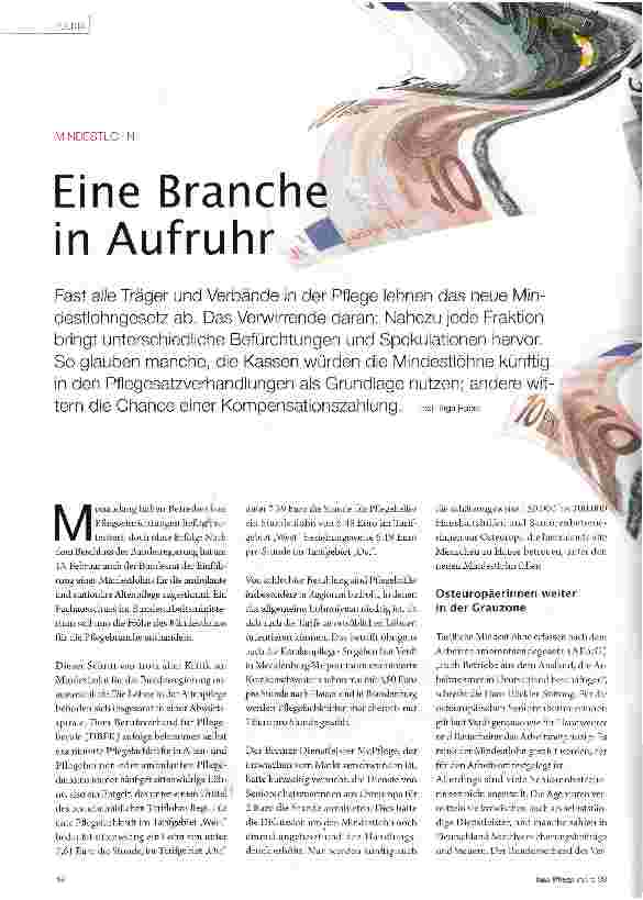 Vorschauseite 1: Eine Branche in Aufruhr