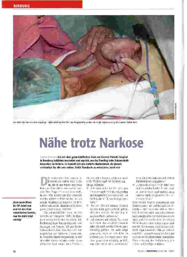 Vorschauseite 1: Nähe trotz Narkose
