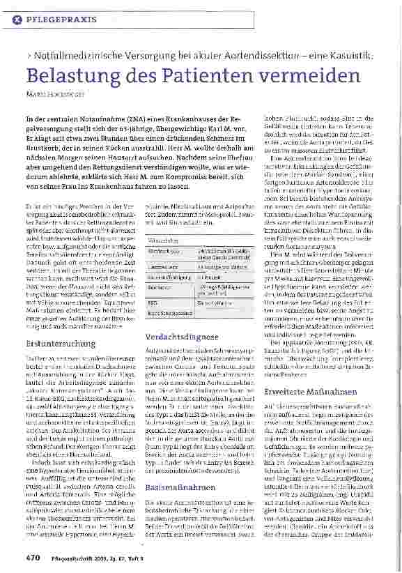 Vorschauseite 1: Belastung des Patienten vermeiden