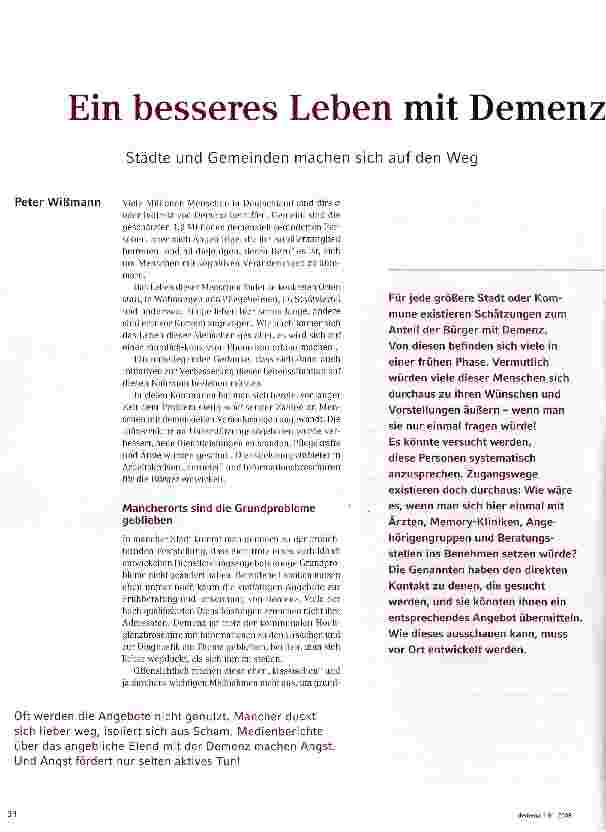 Vorschauseite 1: Ein besseres Leben mit Demenz