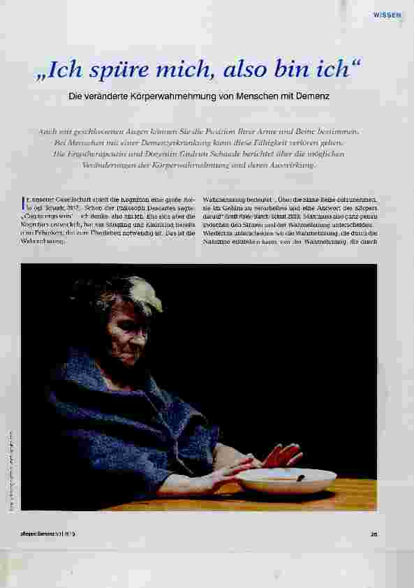 Vorschauseite 1: Ich spüre mich, also hin ich