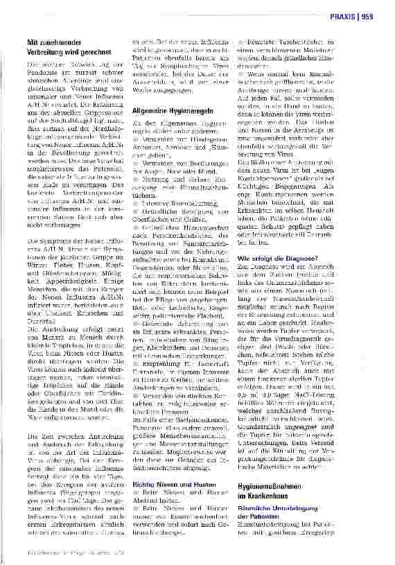Vorschauseite 2: Schweinegrippe - was schützt?