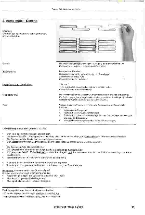 Vorschauseite 4: Schüleraktive Methoden am Beispiel von Inhalten der Arzneimittellehre