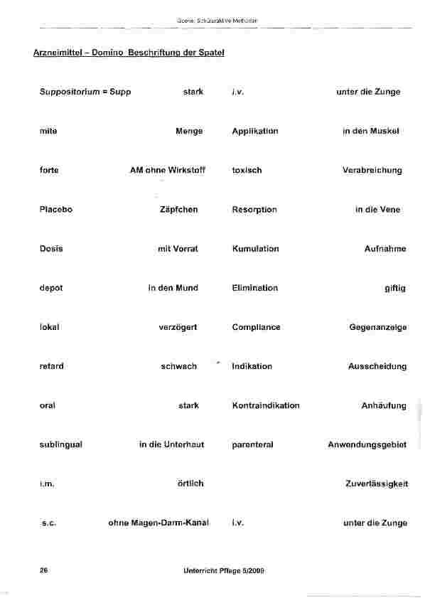 Vorschauseite 5: Schüleraktive Methoden am Beispiel von Inhalten der Arzneimittellehre