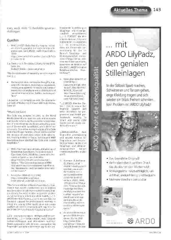 Vorschauseite 2: Sponsoring für „Babyfreundliche Krankenhäuser