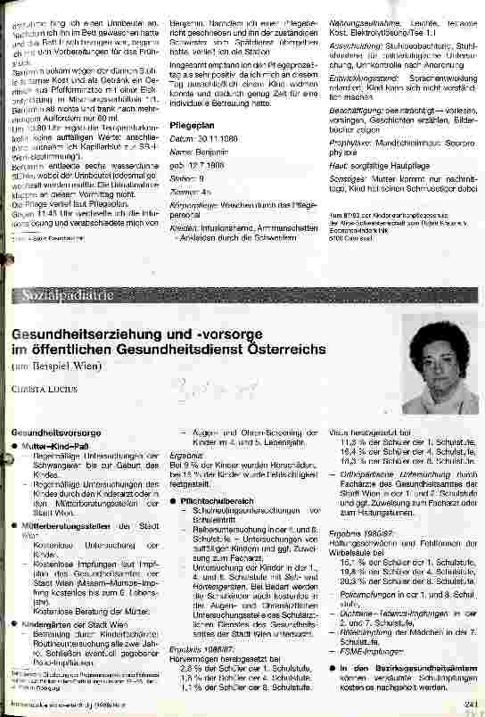 Vorschauseite 1: Gesundheitserziehung und -vorsorge im öffentlichen Gesundheitsdienst in Österreich