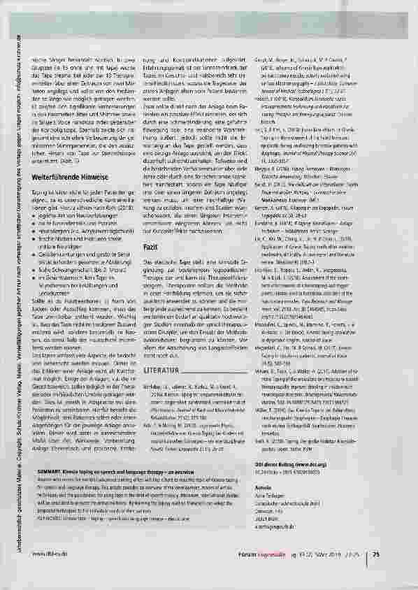 Vorschauseite 4: Kinesio Tape in der Logopädie ein Überblick