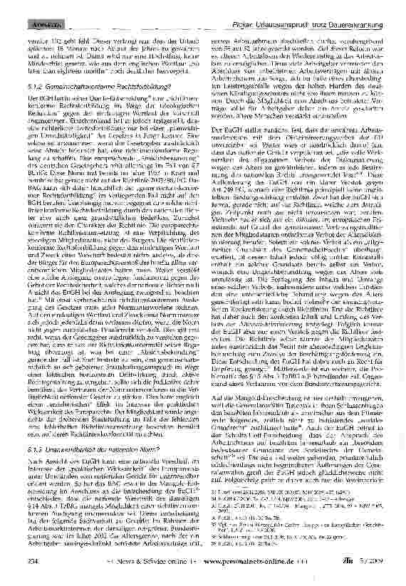 Vorschauseite 5: Urlaubsanspruch trotz Dauererkrankung: Die Schultz-Hoff-Entscheidung des EuGH und ihre Folgen
