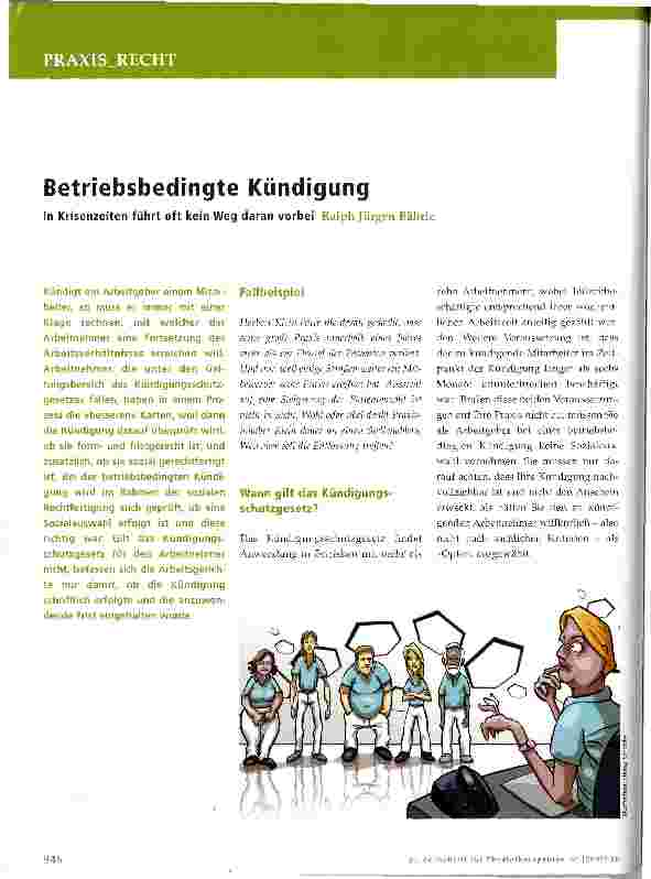 Vorschauseite 1: Betriebsbedingte Kündigung