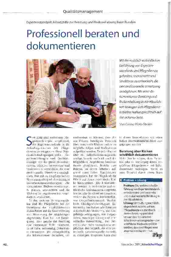 Vorschauseite 1: Professionell beraten und dokumentieren