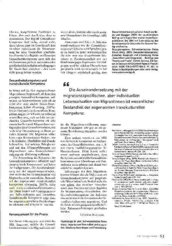 Vorschauseite 2: Gesundheitskompetenz im Migrationskontext