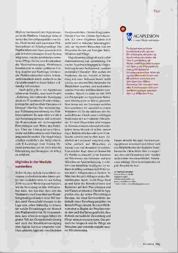 Vorschauseite 4: Das Krankenhaus wird zur digitalen Plattfornn