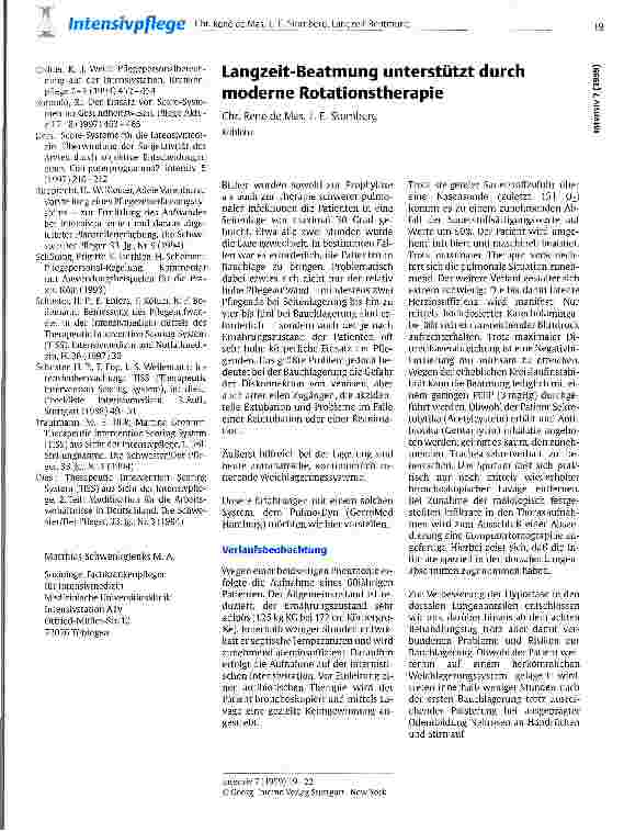 Vorschauseite 1: Langzeit-Beatmung unterstützt durch moderne Rotationstherapie
