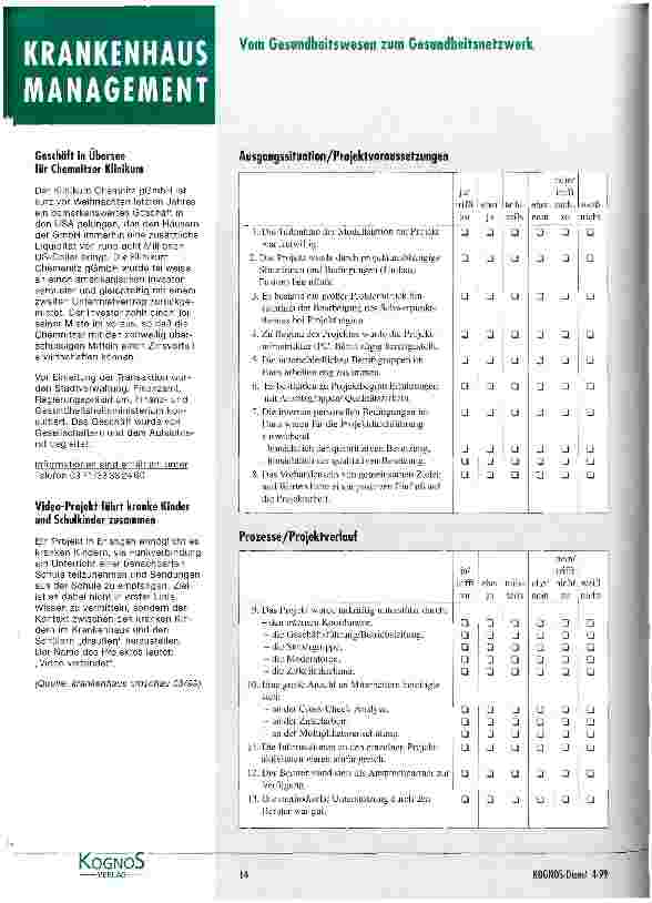 Vorschauseite 2: Eigenbild und Fremdwirkung Wie kann Entwicklung im Krankenhaus evaluiert werden?