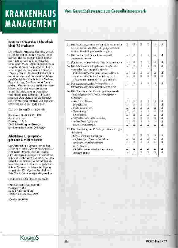 Vorschauseite 4: Eigenbild und Fremdwirkung Wie kann Entwicklung im Krankenhaus evaluiert werden?