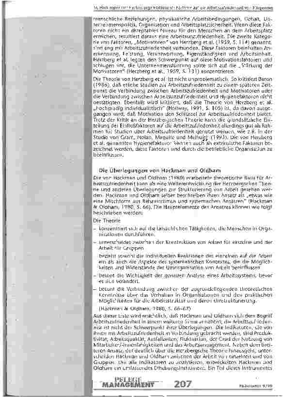 Vorschauseite 3: Der Einfluss organisatorischer Faktoren auf die Arbeitszufriedenheit von Pflegenden Eine Literaturanalyse