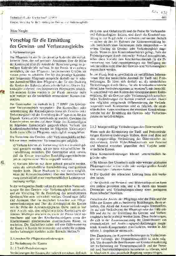 Vorschauseite 1: Vorschlag für die Ermittlung des Gewinnund Verlustausgleiches