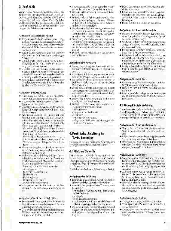 Vorschauseite 4: Leitfaden für die praktische Ausbildung von KrankenpflegeschülerInnen Krankenpflegeschule am Evangelischen Krankenhaus Oldenburg