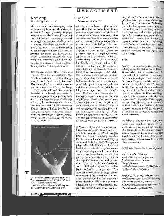 Vorschauseite 3: Die Kluft zwischen Bedeutung und Wahrnehmung Der Anteil der Pflege an Kuration, Prävention, Rehabilitation und Sterbebegleitung sollte endlich anerkannt werden