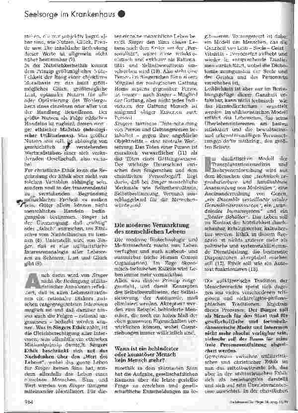 Vorschauseite 3: Der Mensch in der Hand des Menschen Vom Unterschied utilitaristischer Bioethik und einer Werteethik der Menschenwürde und des Lebens
