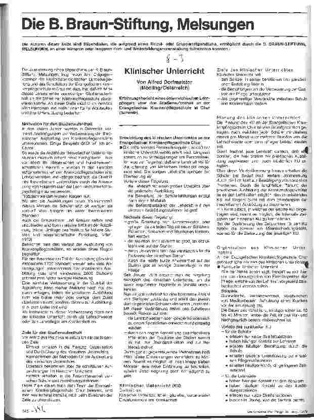 Vorschauseite 1: Klinischer Unterricht