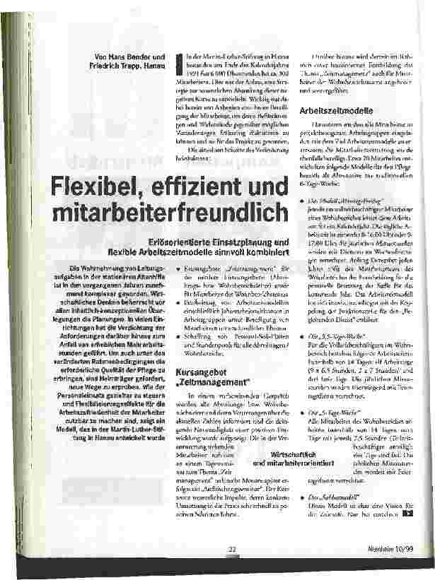 Vorschauseite 1: Flexibel, effizient und mitarbeiterfreundlich