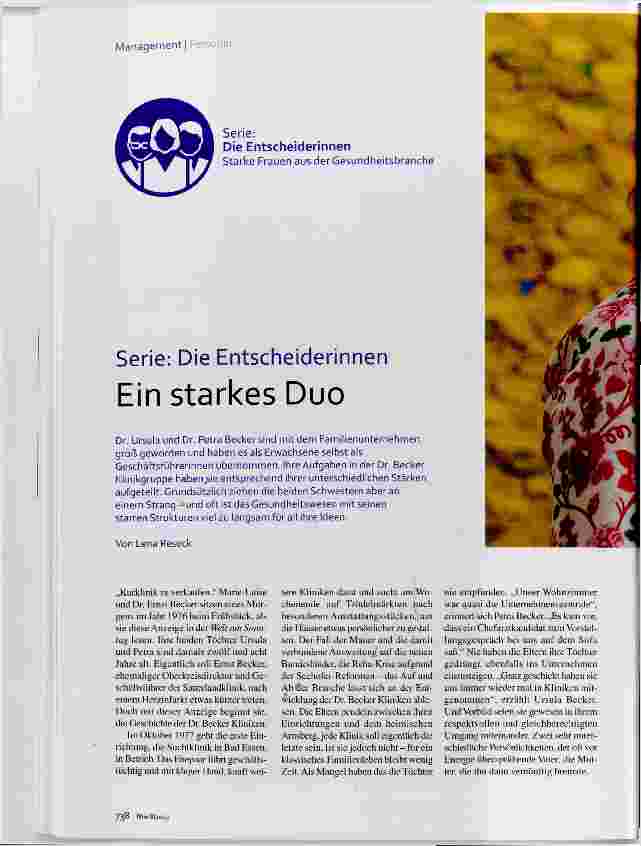 Vorschauseite 1: Serie: Die Entscheiderinnen Ein starkes Duo