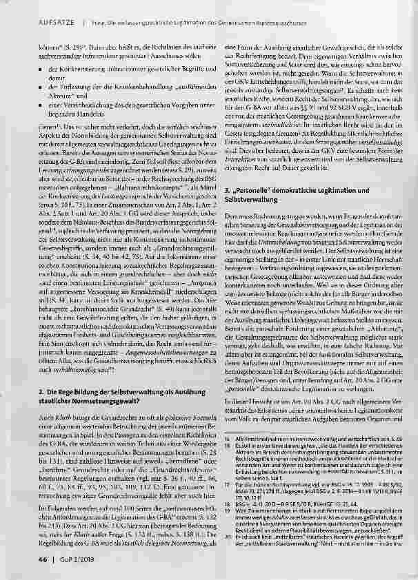 Vorschauseite 6: Die verfassungsrechtliche Legitimation des Gemeinsamen Bundesausschusses: Die im Auftrag des BAAG erstellten Rechtsgutachten