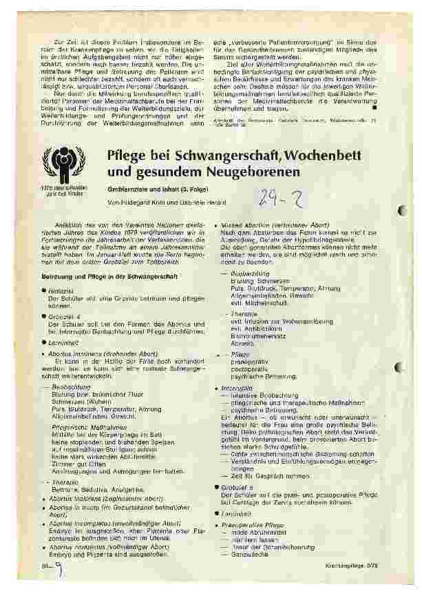 Vorschauseite 1: Pflege bei Schwangerschaft, Wochenbett und gesundem Neugeborenen