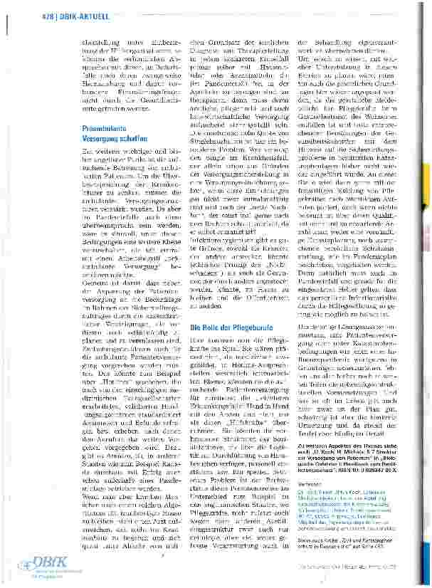 Vorschauseite 3: EpidemieBedeutung der Pflege im Pandemiefall