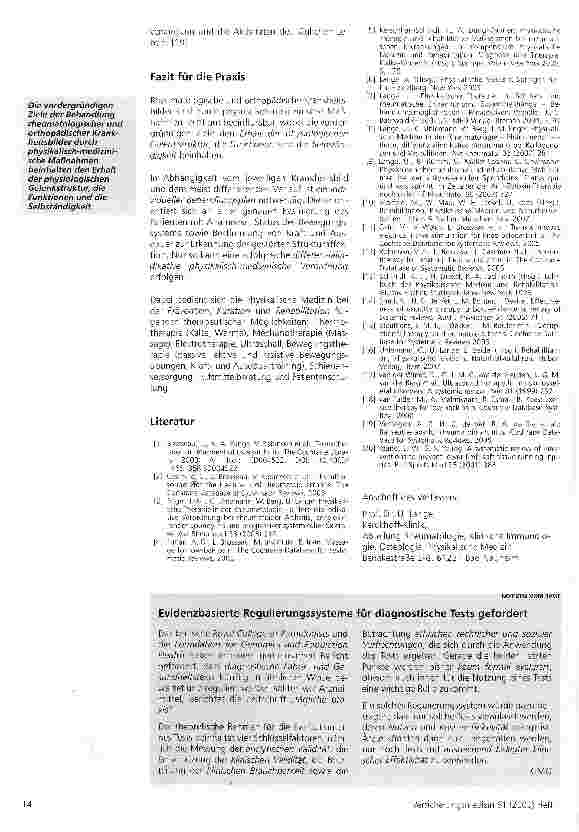 Vorschauseite 5: Physikalische Medizin in der Rheumatologie und Orthopädie