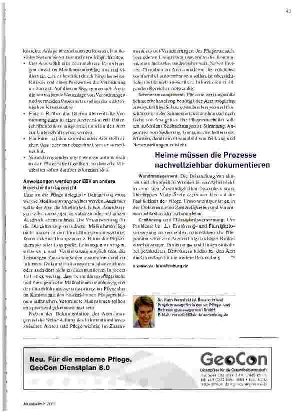 Vorschauseite 4: Heime sind die Lotsen der medizinischen Versorgung